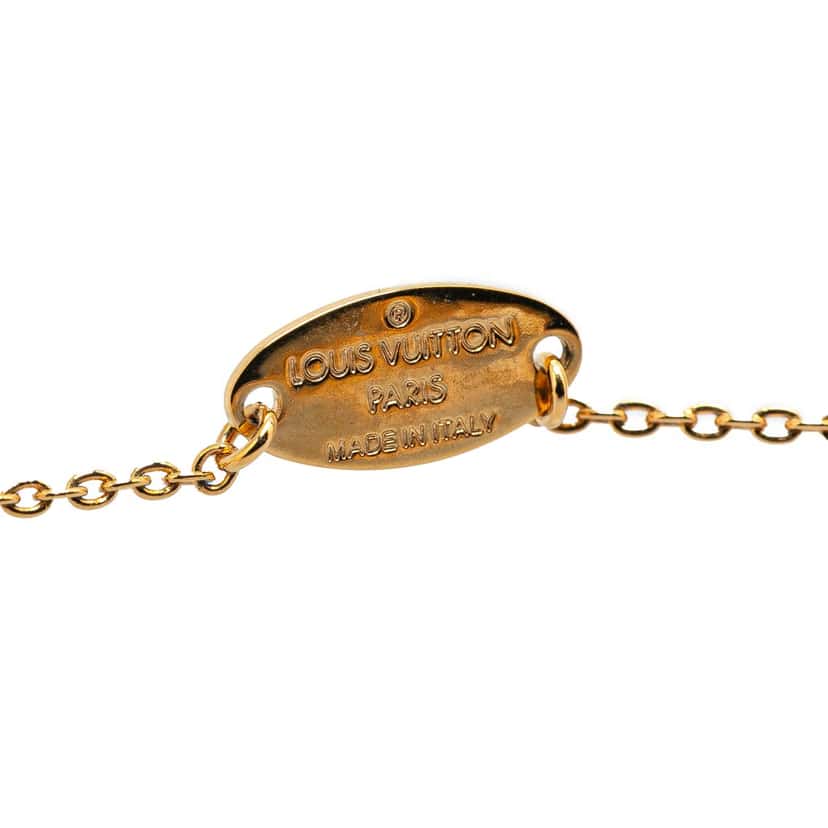 Louis Vuitton Gold Plated Nanogram Pendant Necklace Gold Metal Good condition - Inside View