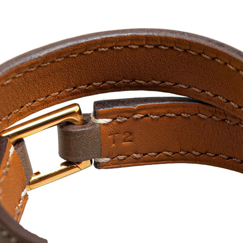 Hermès Epsom Rivale Double Tour Bracelet Brown Leather Good condition - Box View