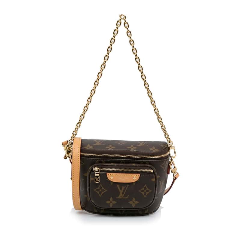 Louis Vuitton Monogram Mini Bumbag Brown Canvas Very good condition - Front View