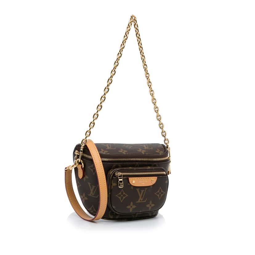 Louis Vuitton Monogram Mini Bumbag Brown Canvas Very good condition - Back View