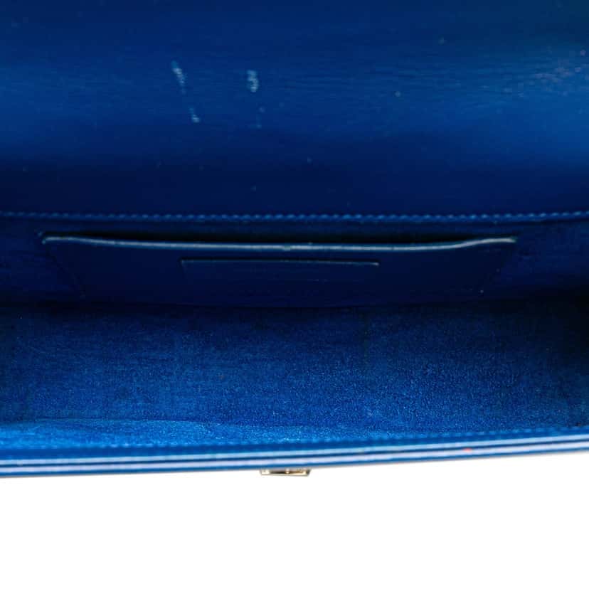 Saint Laurent Medium Smooth Calfskin Monogram Kate Tassel Crossbody Blue Leather Good condition - Model View