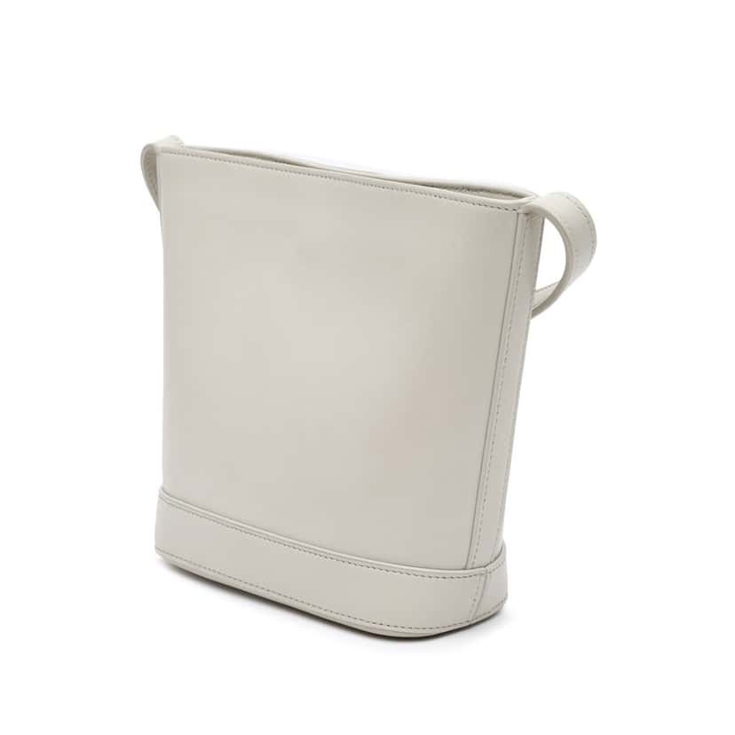 Celine Small Smooth Calfskin Cuir Triomphe Bucket Bag Grey Leather Good condition - Back View