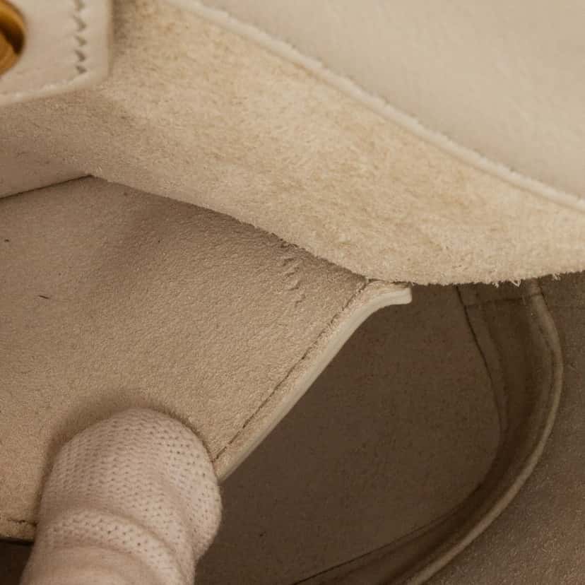 Celine Small Smooth Calfskin Cuir Triomphe Bucket Bag Grey Leather Good condition - Box View