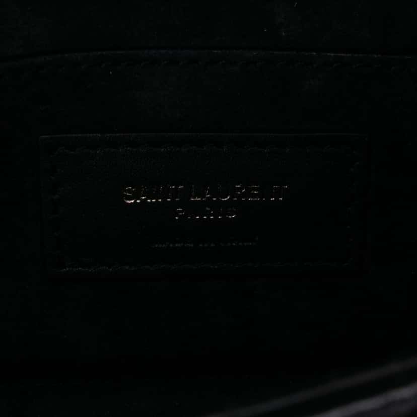 Saint Laurent Small Metallic Striped Canvas Monogram Sunset Crossbody Red Canvas Good condition - Box View