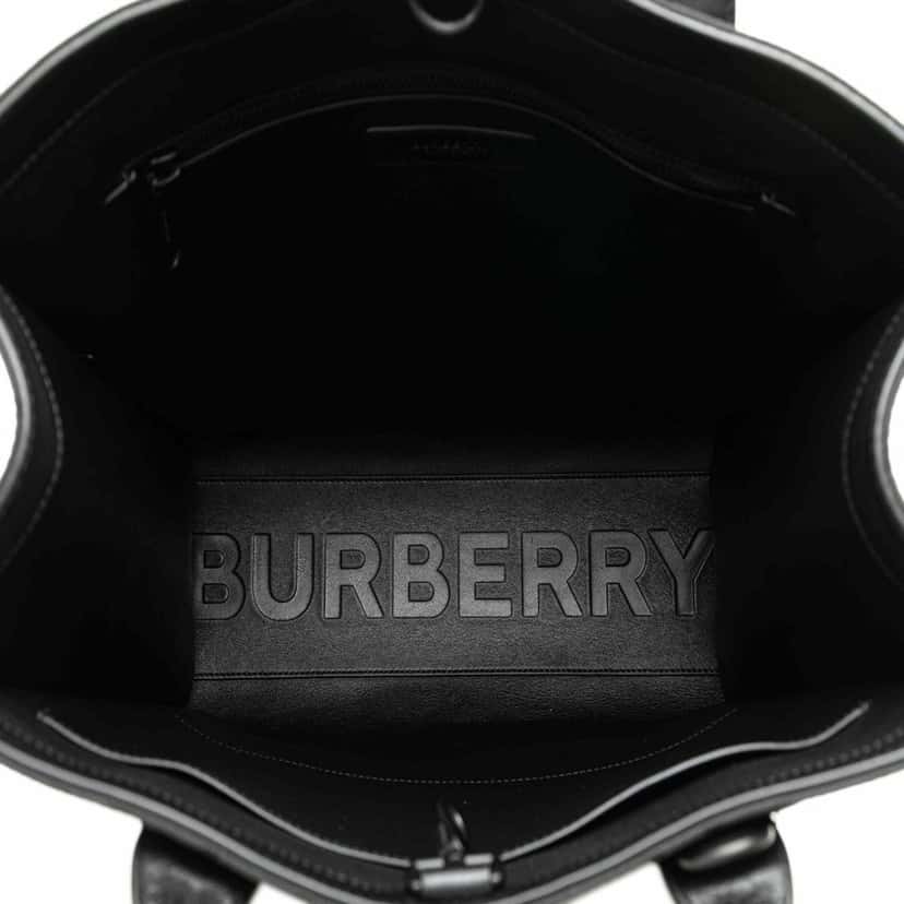 Burberry TB Monogram Canvas Tote Black Canvas Good condition - Model View