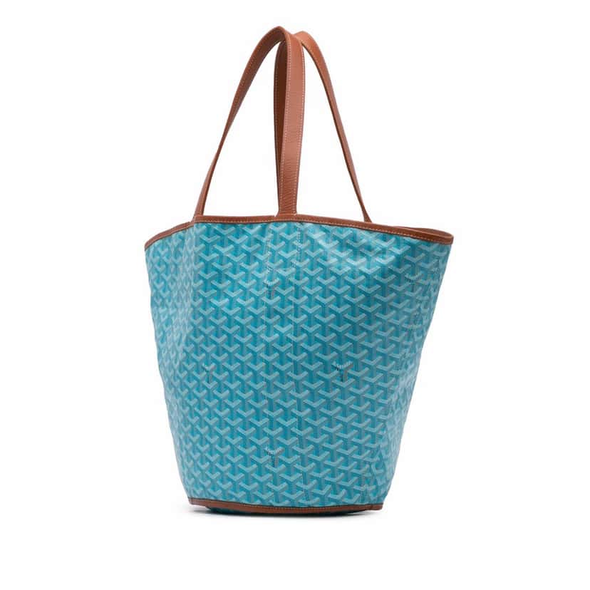 Goyard Goyardine Reversible Belharra Tote Blue Canvas Good condition - Back View