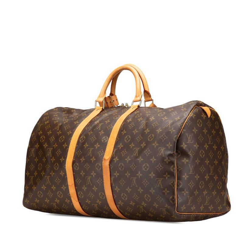 Louis Vuitton Monogram Keepall 55 Brown Canvas Good condition - Back View