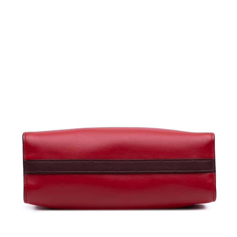Prada City Calf Colorblock Bibliotheque Crossbody Red Leather Good condition - Inside View