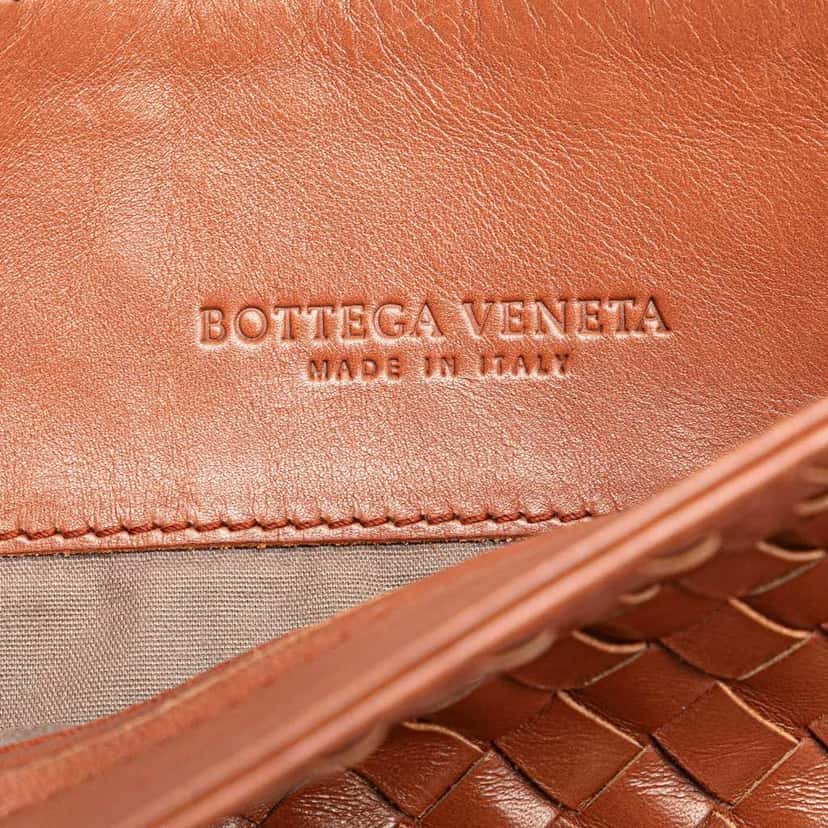 Bottega Veneta Leather Intrecciato Crossbody Brown Leather Very good condition - Box View