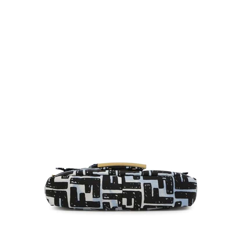 Fendi Joshua Vides Mini Zucca Nylon Convertible Baguette Satchel Blue Good condition - Inside View