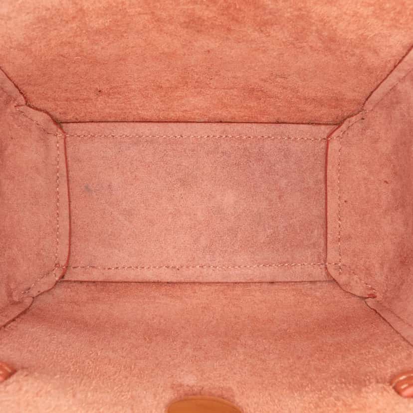 Celine Pico Grained Calfskin Belt Bag Orange Leather Good condition - Model View