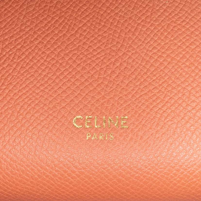 Celine Pico Grained Calfskin Belt Bag Orange Leather Good condition - Box View