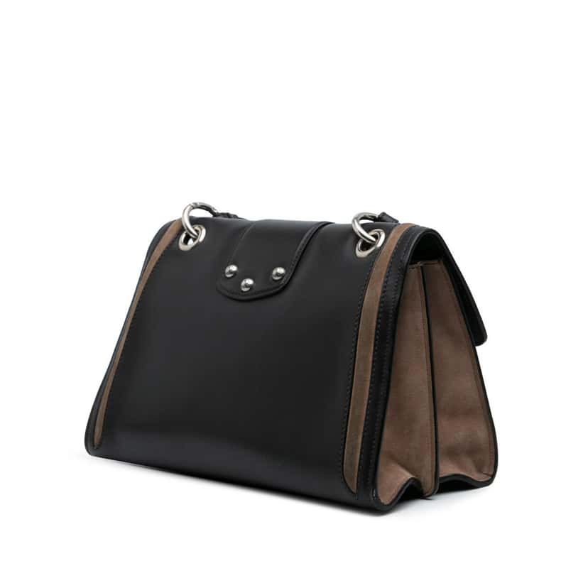 Dolce & Gabbana Medium Leather DG Amore Shoulder Bag Black Leather Good condition - Back View