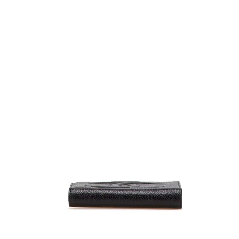 Chanel CC Caviar French Small Wallet Black Leather Good condition - Inside View