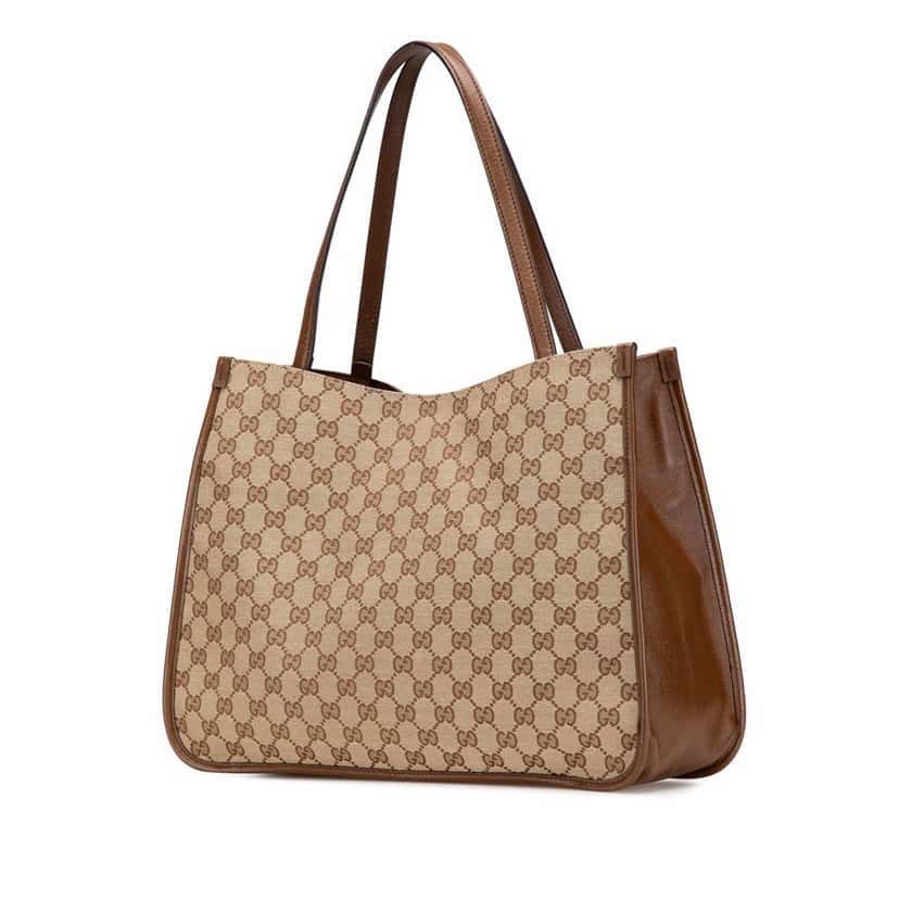 Gucci Medium GG Canvas Horsebit 1955 Tote Brown Canvas Good condition - Back View