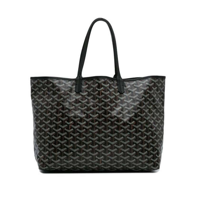 Goyard Goyardine Saint Louis PM Black Canvas Good condition - Front View