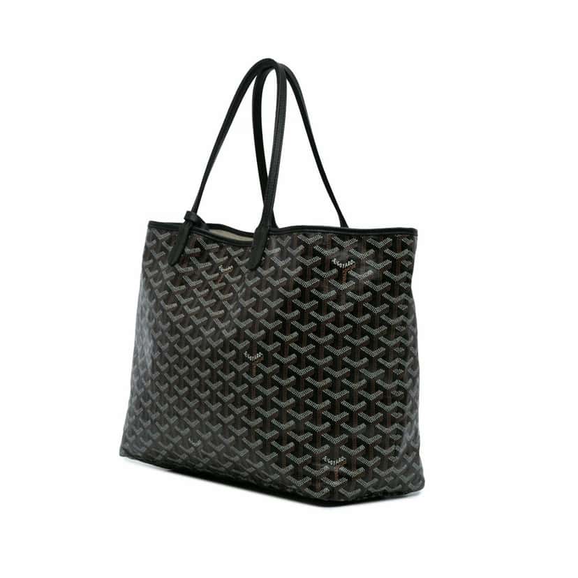 Goyard Goyardine Saint Louis PM Black Canvas Good condition - Back View