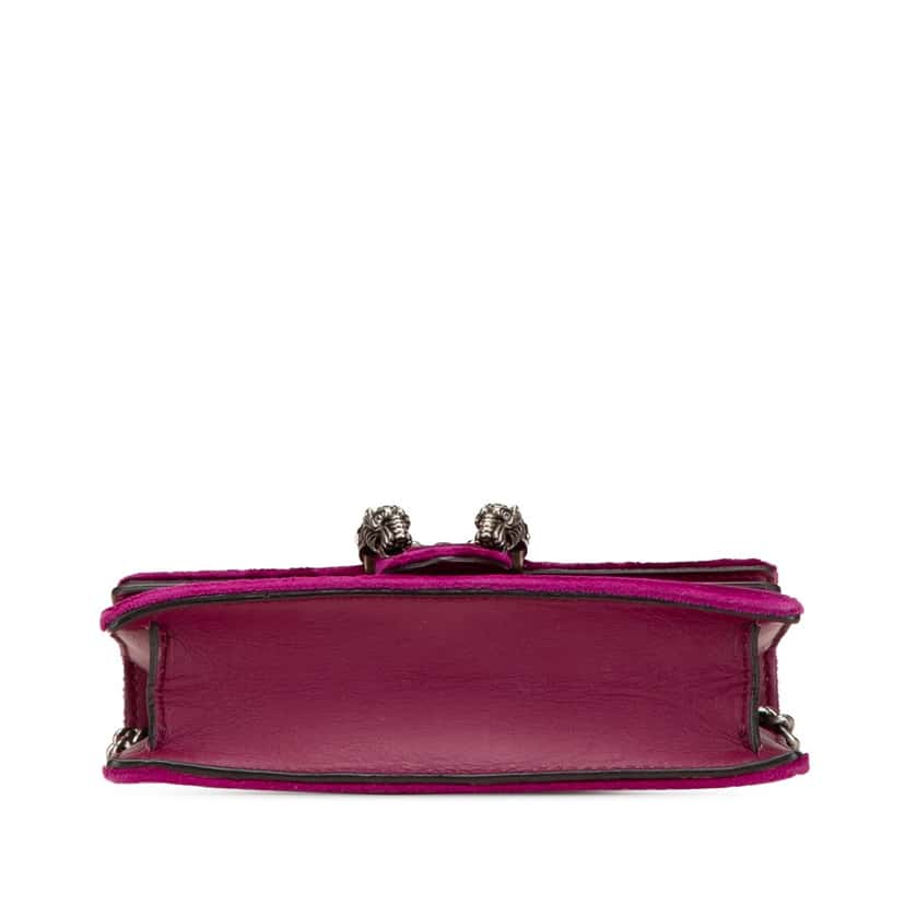 Gucci Super Mini Velvet Dionysus Crossbody Purple Velvet Good condition - Inside View