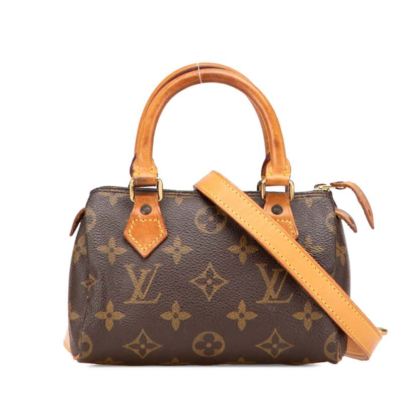 Louis Vuitton Monogram Mini Speedy HL Brown Canvas Good condition - Front View