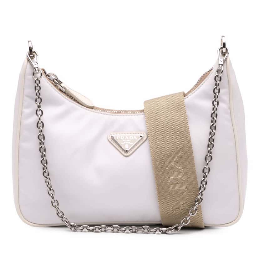 Prada Tessuto Re-Edition 2005 Satchel White Good condition - Front View