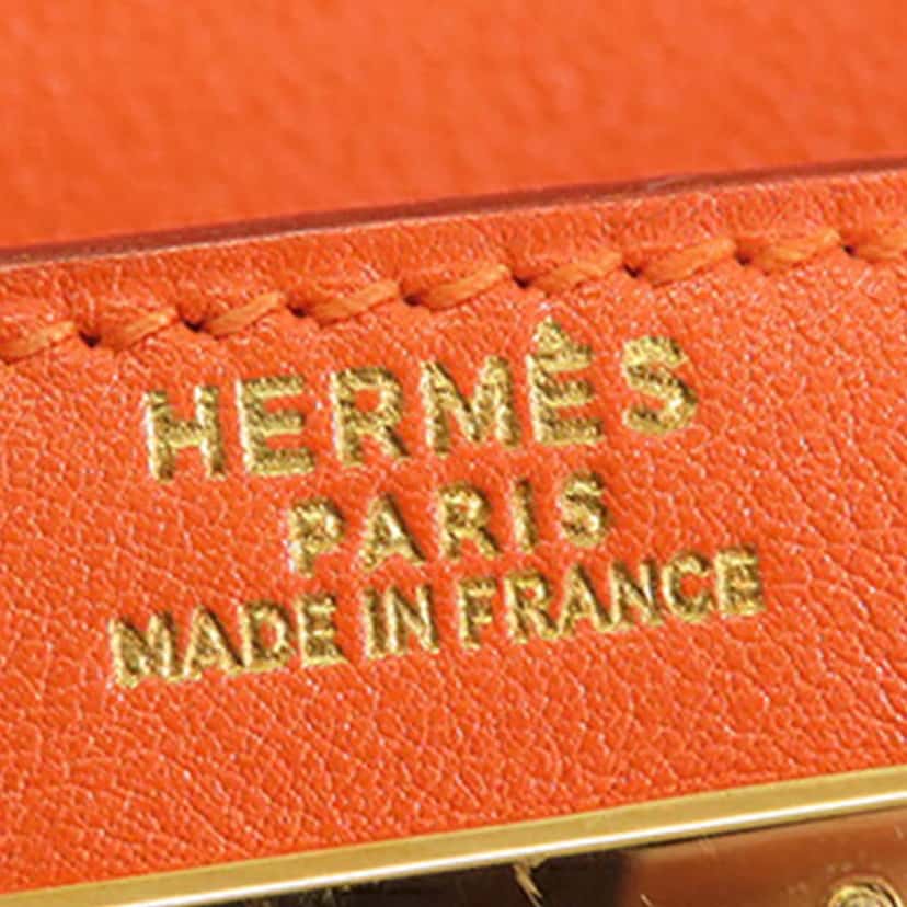 Hermès Gulliver Kelly Retourne 32 Orange Leather Good condition - Box View