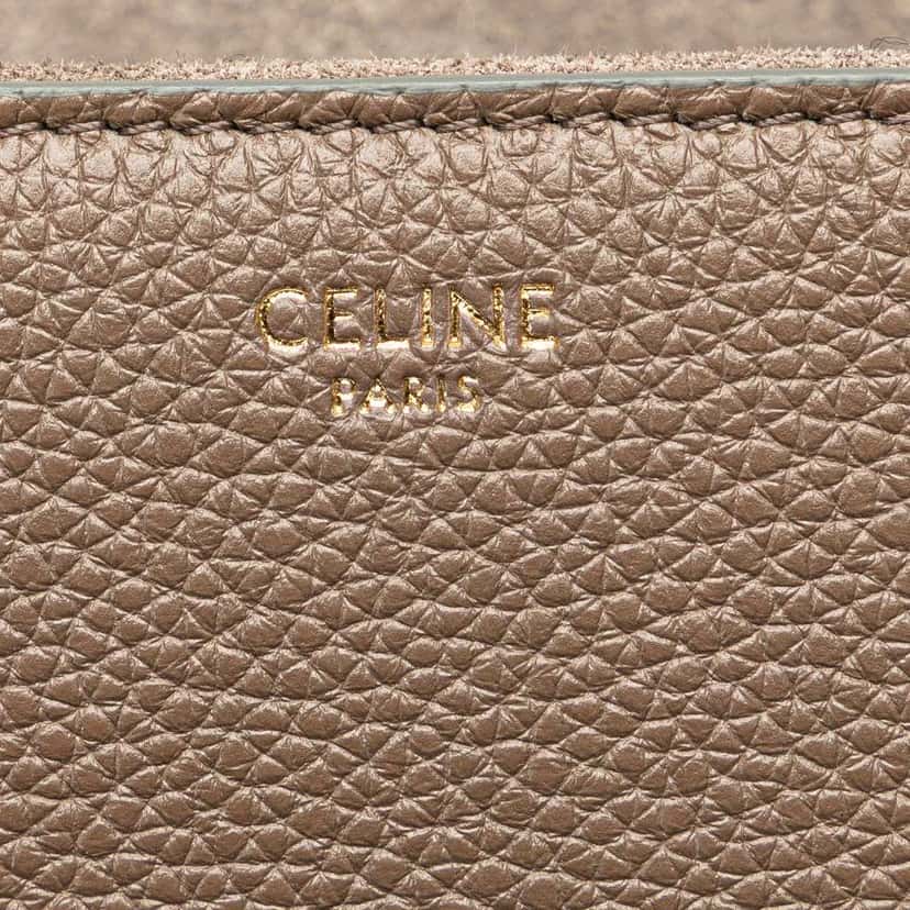 Celine Medium Grained Calfskin Soft 16 Shoulder Bag Brown Leather Good condition - Box View