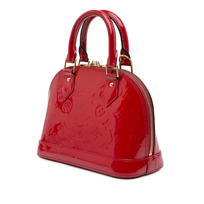 Louis Vuitton Monogram Vernis Alma BB Red Leather Good condition - Back View