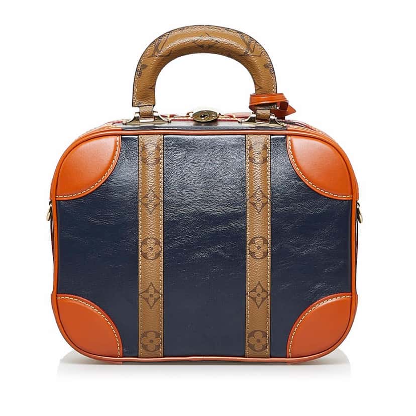 Louis Vuitton Monogram Reverse Valisette PM Blue Leather Good condition - Inside View