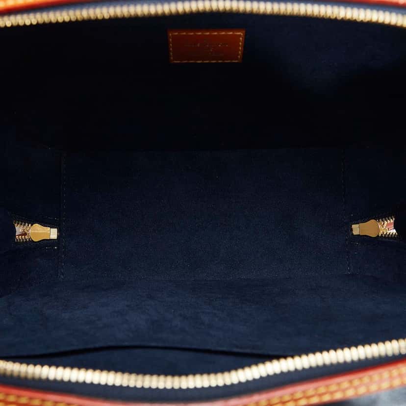 Louis Vuitton Monogram Reverse Valisette PM Blue Leather Good condition - Box View