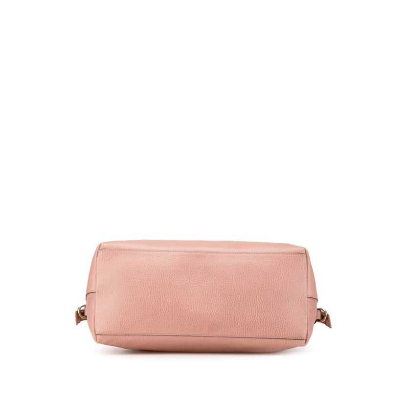 Gucci Medium Leather GG Charm Dome Satchel Pink Leather Good condition - Inside View