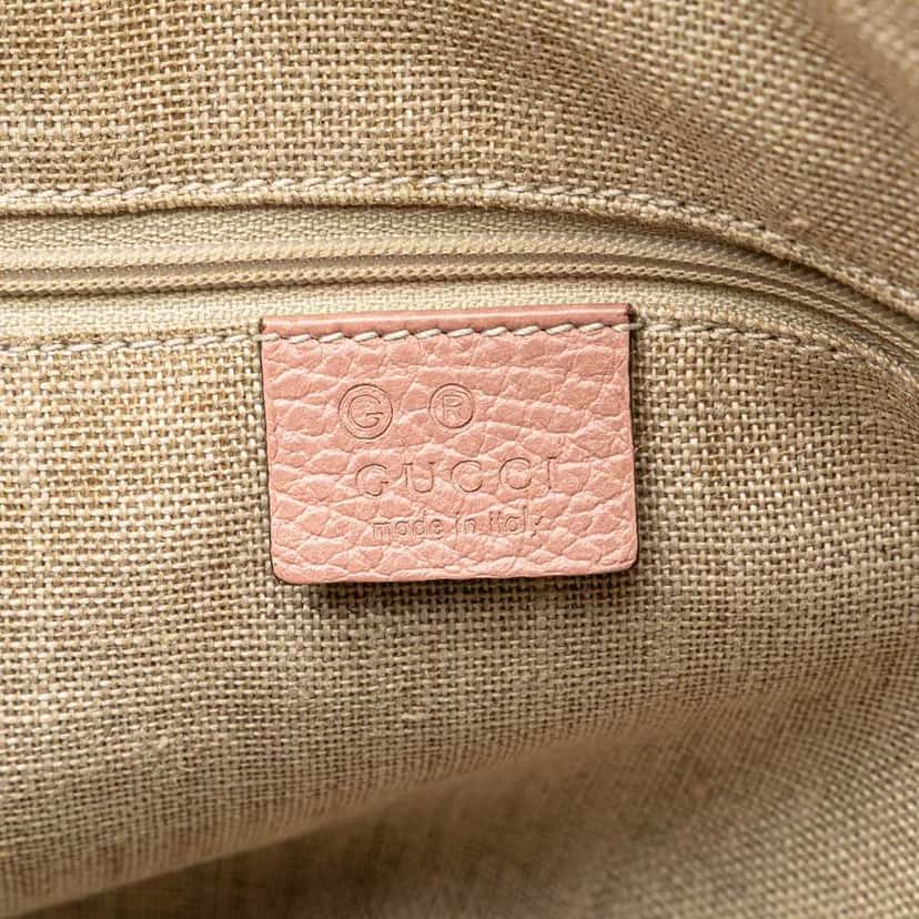 Gucci Medium Leather GG Charm Dome Satchel Pink Leather Good condition - Box View