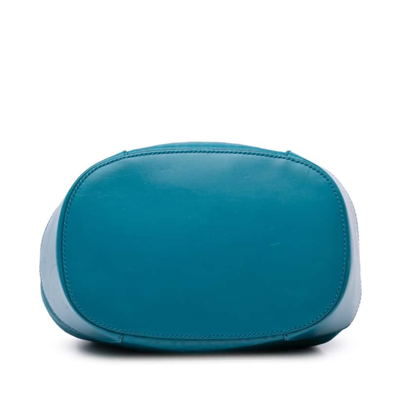Gucci Medium Calfskin Bright Diamante Bucket Blue Leather Good condition - Inside View
