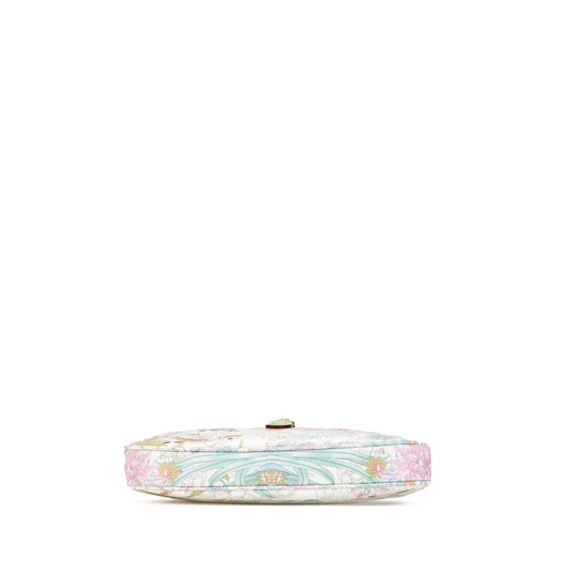 Gucci Yuko Higuchi Small Calfskin  Floral Print Jackie 1961 White Leather Very good condition - Inside View