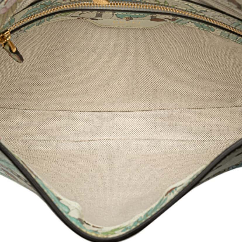 Gucci Yuko Higuchi Small Calfskin  Floral Print Jackie 1961 White Leather Very good condition - Model View