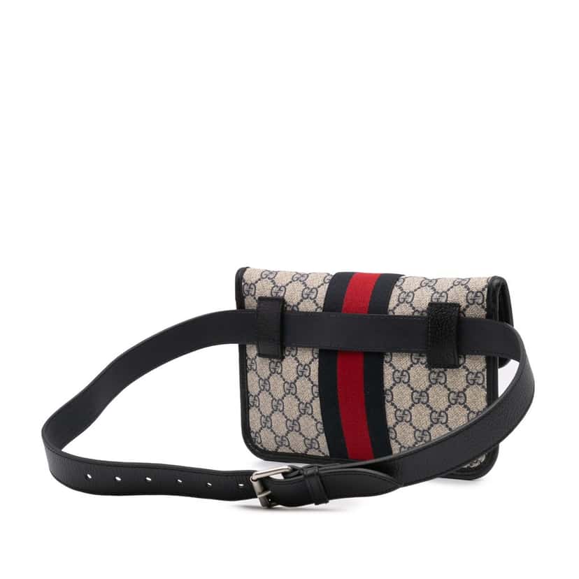 Gucci GG Supreme Ophidia Belt Bag Brown Canvas Good condition - Back View