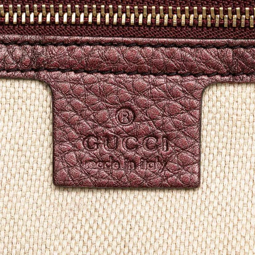 Gucci Medium Leather Soho Cellarius Tote Purple Leather Good condition - Box View
