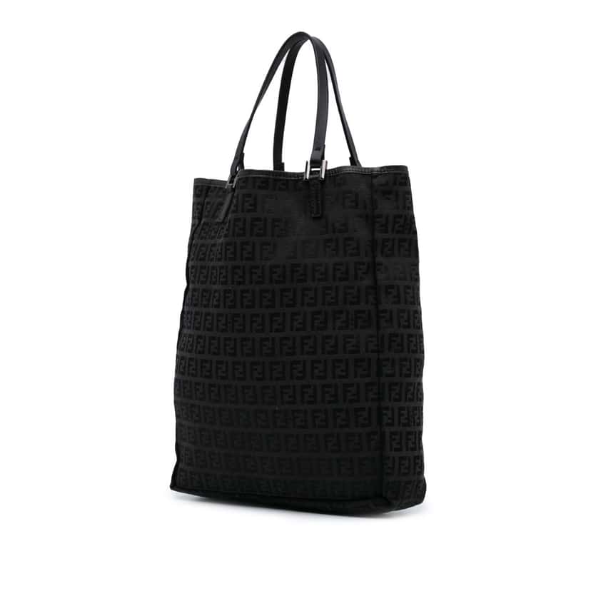 Fendi Zucchino Canvas Tote Black Canvas Good condition - Back View
