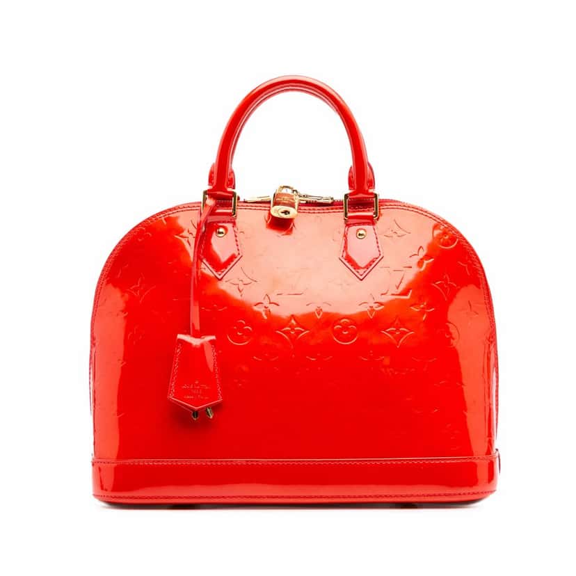 Louis Vuitton Monogram Vernis Alma PM Red Leather Good condition - Front View