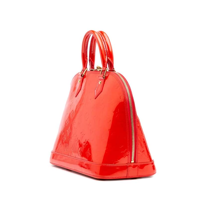 Louis Vuitton Monogram Vernis Alma PM Red Leather Good condition - Back View