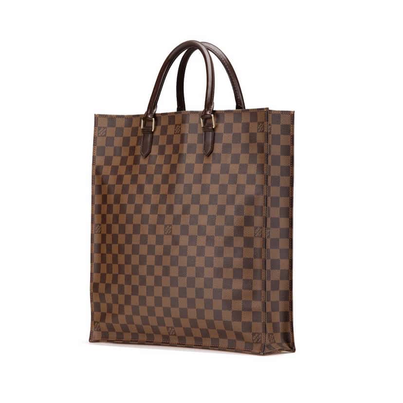 Louis Vuitton Damier Ebene Sac Plat Brown Canvas Good condition - Back View