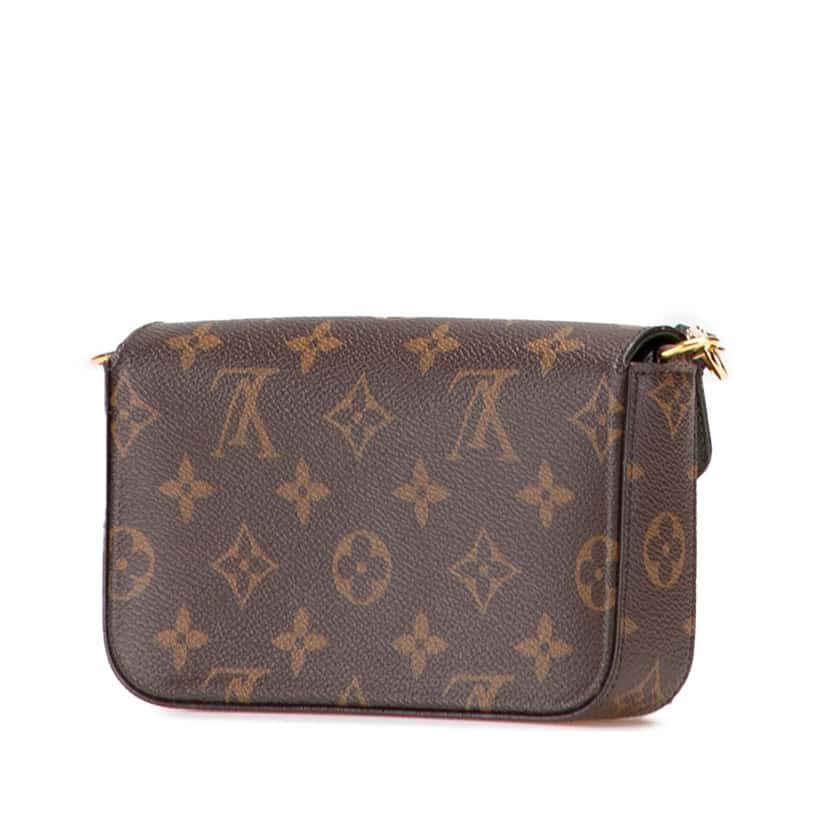 Louis Vuitton Monogram Felicie Strap And Go Brown Canvas Very good condition - Back View