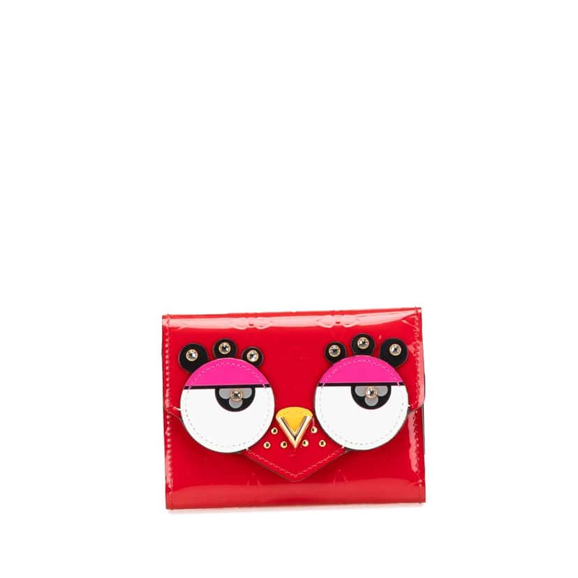 Louis Vuitton Monogram Vernis Angry Bird Victorine Wallet Red Leather Good condition - Front View