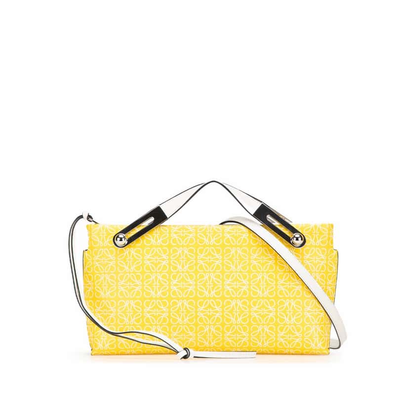 Loewe Small Repeat Anagram Leather Missy Satchel Yellow Leather Good condition - Front View
