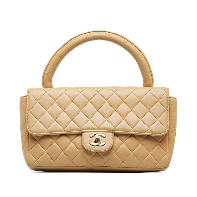 Chanel Medium Kelly Parent Top Handle Bag Brown Leather Very good condition - Front View