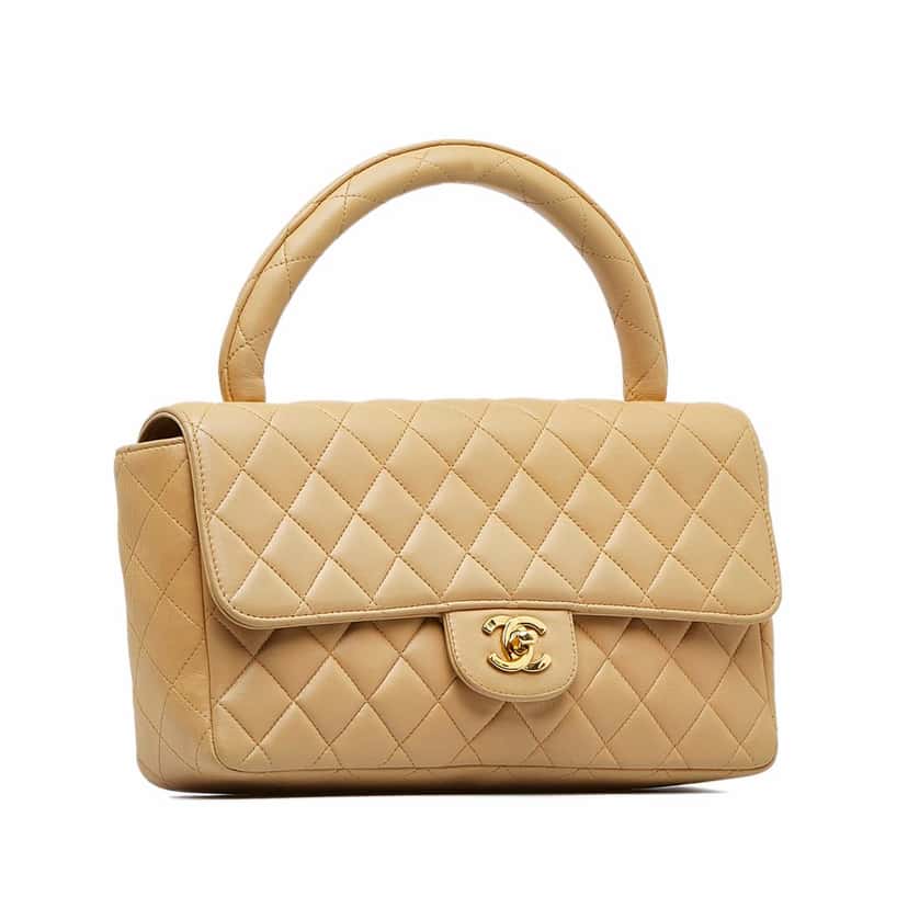 Chanel Medium Kelly Parent Top Handle Bag Brown Leather Very good condition - Back View