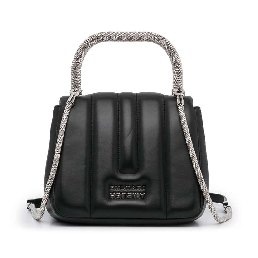 Bvlgari X Ambush Convertible Crossbody Bag Blue Leather Very good condition - Inside View