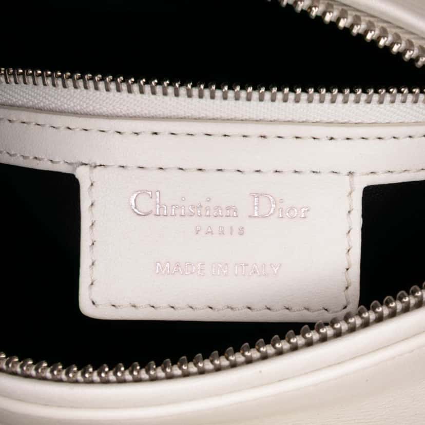 Dior Medium Lambskin Paradise Lady Dior White Leather Good condition - Box View