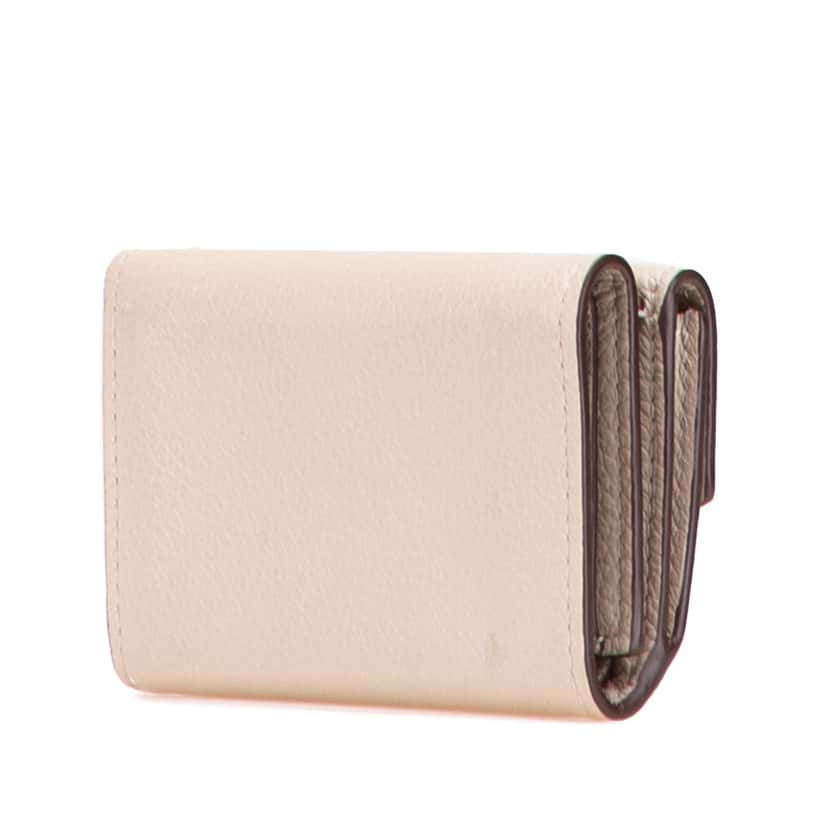 Louis Vuitton Leather Lockmini Compact Wallet Brown Leather Good condition - Back View