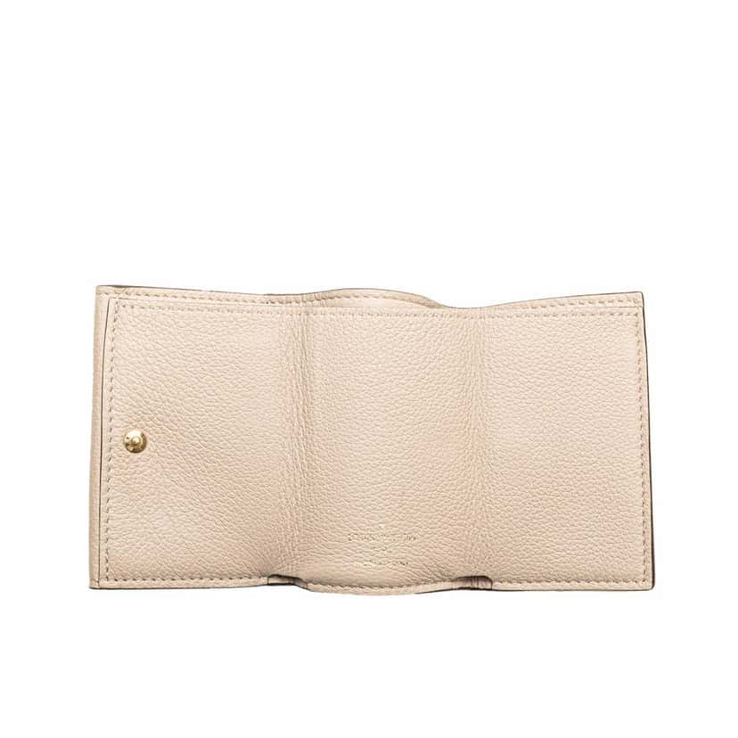Louis Vuitton Leather Lockmini Compact Wallet Brown Leather Good condition - Model View