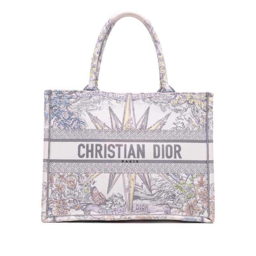 Dior Medium Reve d Infini Book Tote Purple Canvas Good condition - Front View